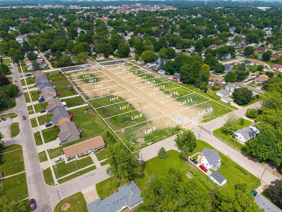 Baltimore Fields numbered lot plat for the Waterloo development